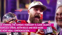 Travis Kelce & Andy Reid React To Super Bowl Outburst Clip Going Viral