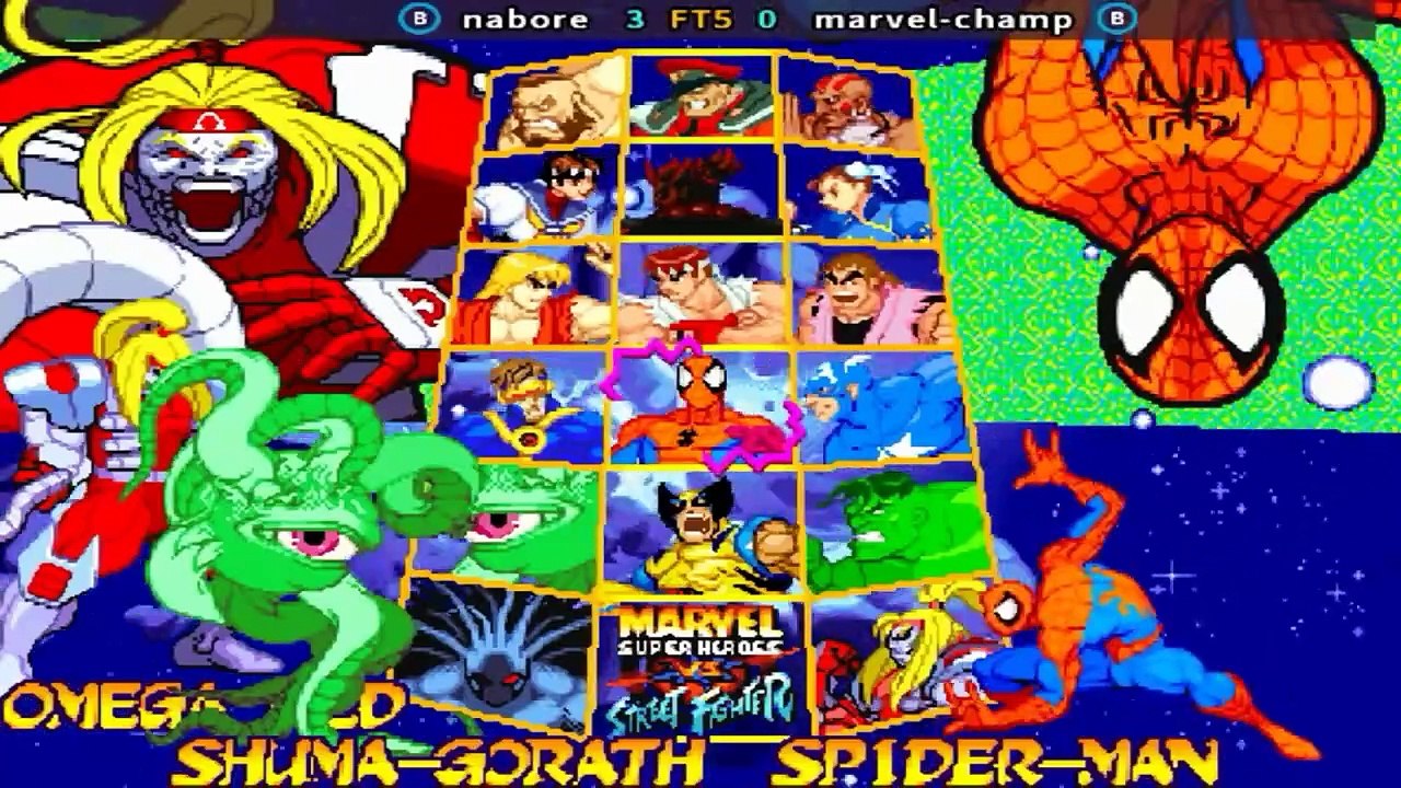 Marvel Super Heroes Vs. Street Fighter - nabore vs marvel-champ FT5
