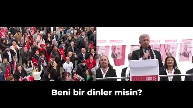 Bir vatandaş mitingte Mansur Yavaş'a seslendi: Mansur baba sen bana yardım ettin