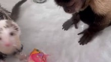 Bath time with my sister Sandy!