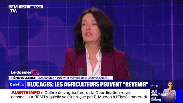 Colère des agriculteurs: Les engagements qui ont été pris seront tenus , affirme Irène Tolleret (eurodéputée “Renew” et membre de la commission AGRI)