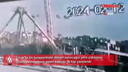 Irak’ta lunaparkta dönen salıncak yere çakıldı: 16 yaralı