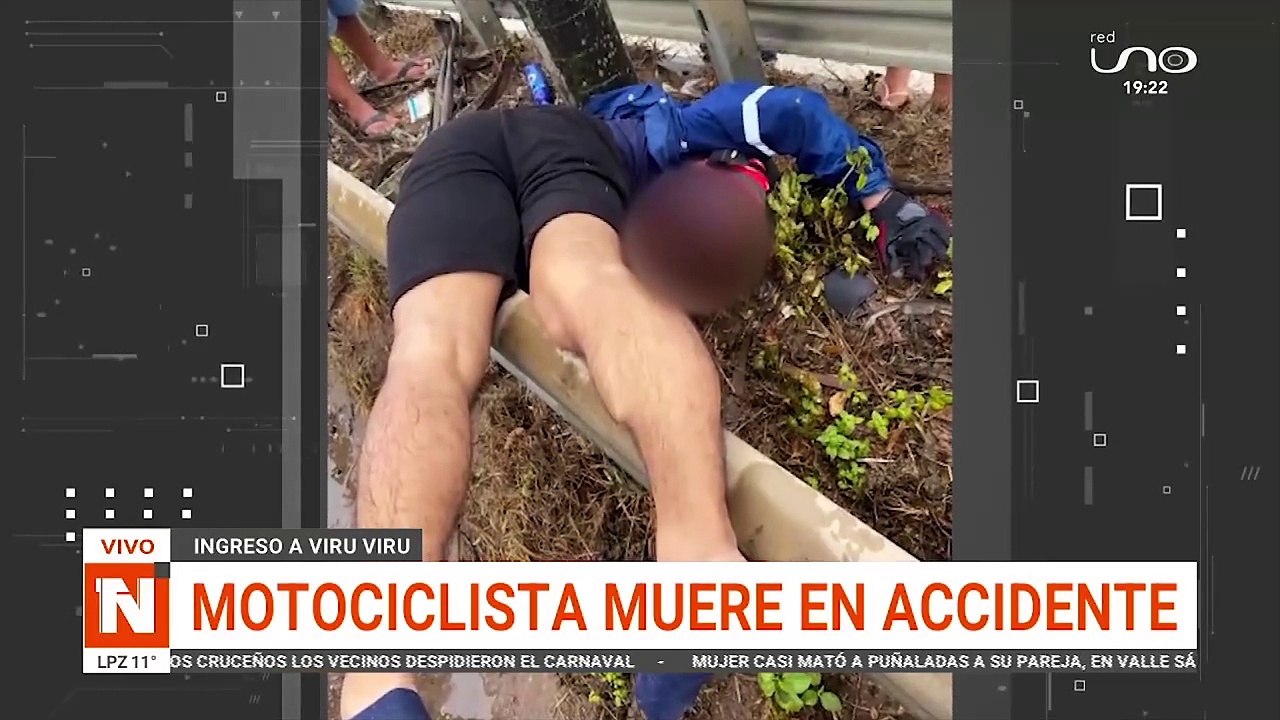 motociclista pierde la vida en la ruta a Warnes