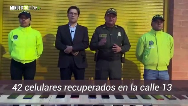 Megaoperativo en Bogotá: Celulares recuperados y locales sellados