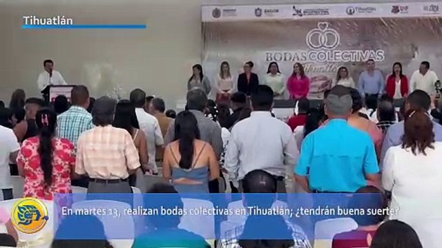 En martes 13, realizan bodas colectivas en Tihuatlán; ¿tendrán buena suerte?