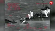 Sailors minutes away from sinking saved by US Coast Guard