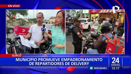 Surco: motorizados de delivery tendrán código QR para circular libremente por el distrito