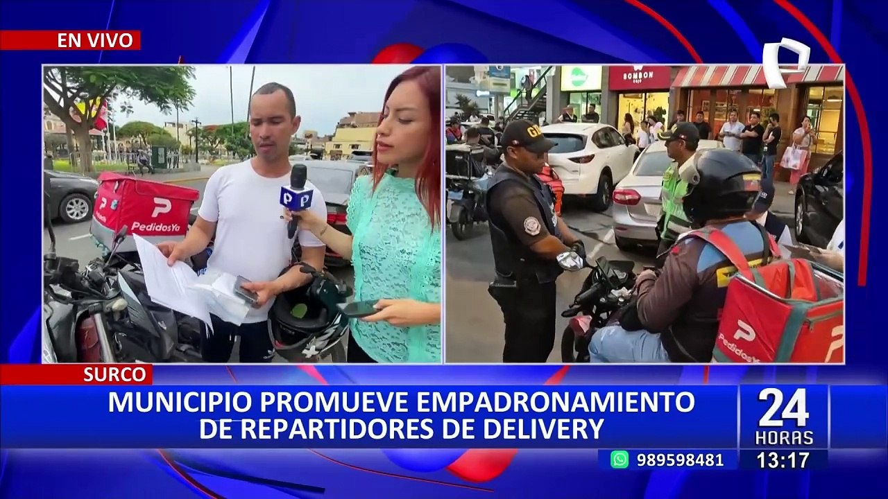 Surco: motorizados de delivery tendrán código QR para circular libremente por el distrito