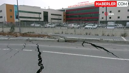 Yalova'da hastane yolunda çökme devam ediyor