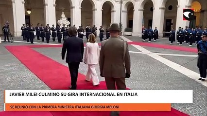 Javier Milei culminó su gira internacional en Italia