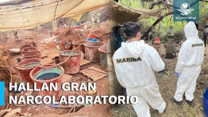Así es el narcolaboratorio más grande que ha desmantelado la Marina