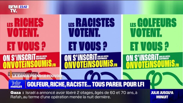 LA BANDE PREND LE POUVOIR - Golfeur, riche, raciste...tous pareils pour LFI