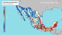 Anomalía de temperaturas en grados Celsius: ambiente más fresco en México