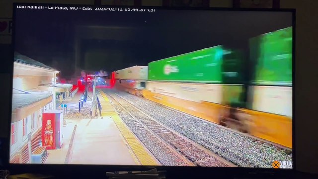UP 3067 Leads Eastbound Intermodal Train Passes Through La Plata Missouri