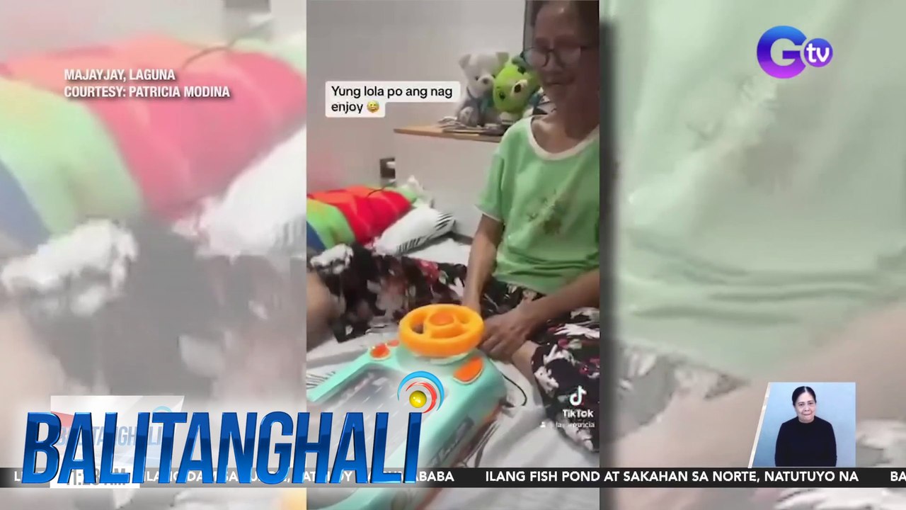 Lola, kinaaliwan nang laruin ang bagong driving simulation toy ng kaniyang apo | BT