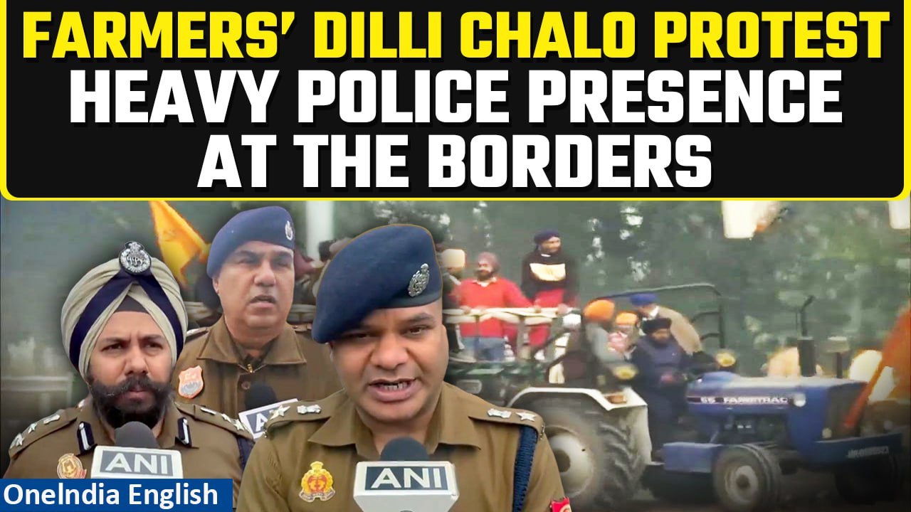 Farmers’ Protest: Heavy police presence at Delh...