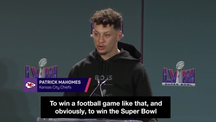 “Hopefully someone found my helmet!” -Mahomes