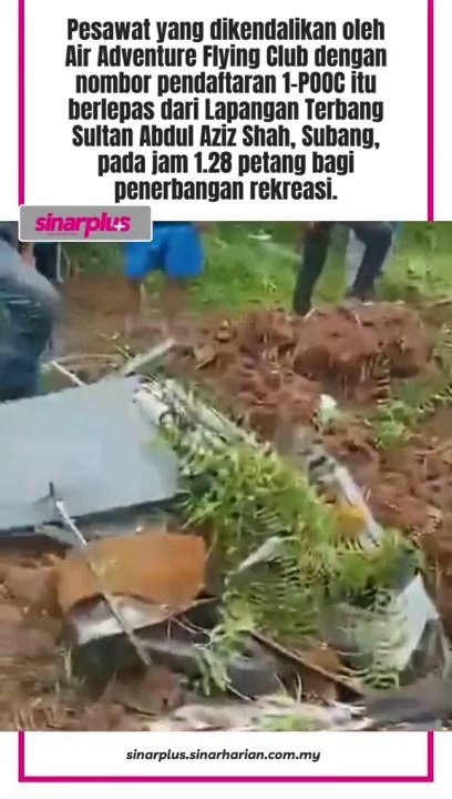Pesawat terhempas di Kapar, penduduk bantu pasukan keselamatan kesan mangsa