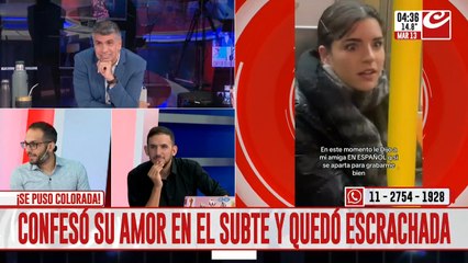 Viral: confesó su amor en el subte y quedó escrachada