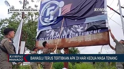 Masa Tenang, Bawaslu Sulut Tertibkan APK Di Sejumlah Daerah