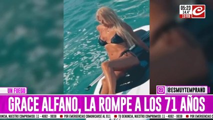 ¡Una bomba!: Graciela Alfano sorprendió con una microbikini y revolucionó las redes