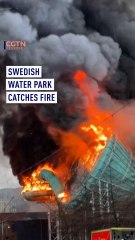 Swedish water park catches fire