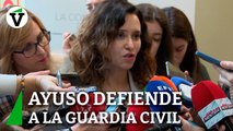 Ayuso sale en defensa de la Guardia Civil y pide mejoras: 