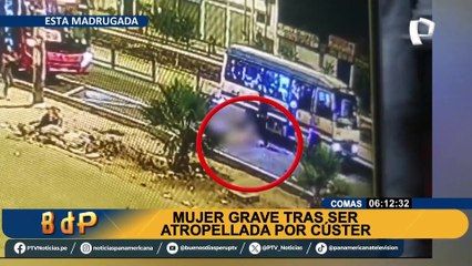 Accidente en Comas: mujer termina gravemente herida tras ser atropellada por cúster