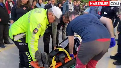 Yolun karşısına geçmek isterken otomobil çarptı: 1 yaralı