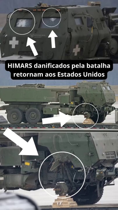 HIMARS danificados pela batalha retornam aos Estados Unidos