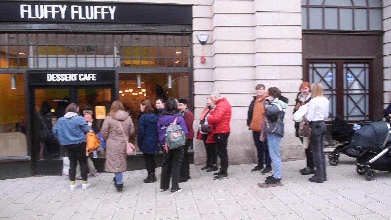 Pancake Day: crowds at Fluffy Fluffy pancakes in Leeds