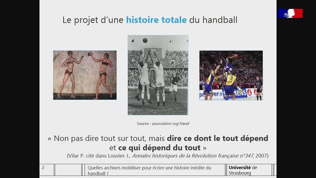 Journée d'étude - Histoire et archives des fédérations sportives - 3/22 - Quelles archives mobiliser pour écrire une histoire inédite du handball ?