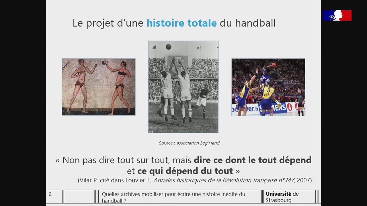 Journée d'étude - Histoire et archives des fédérations sportives - 3/22 - Quelles archives mobiliser pour écrire une histoire inédite du handball ?