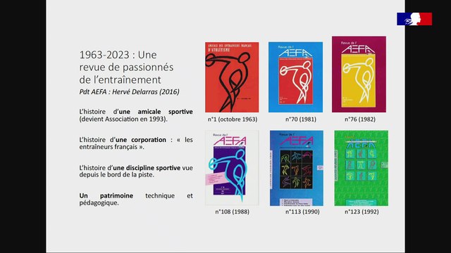 Journée d'étude - Histoire et archives des fédérations sportives - 5/22 - Les 60 ans de la Revue de l’AEFA : contribuer à l’histoire de la FFA par le thème de l’entraînement sportif