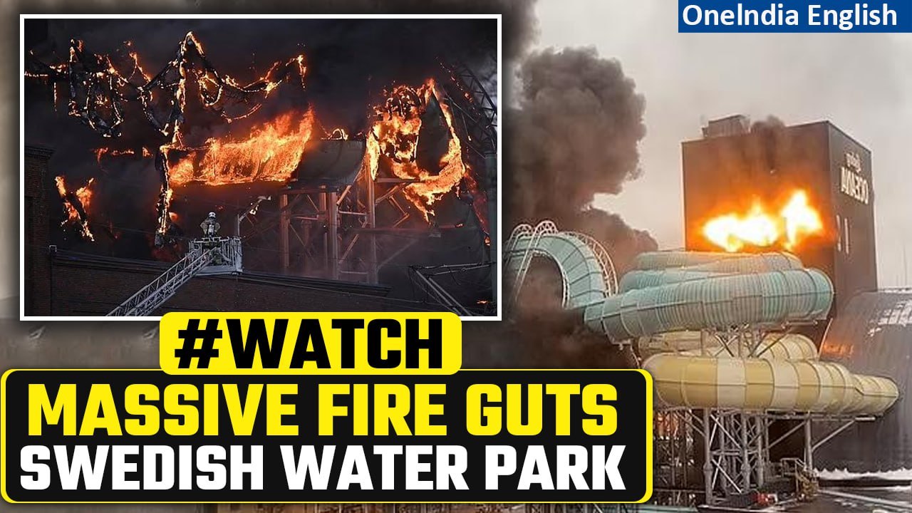 Sweden: Massive fire spreads through water slides at new Swedish Amusement Park | Oneindia