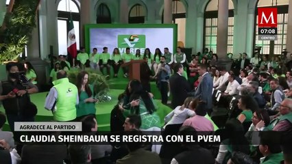 Sheinbaum recibe constancia de candidata presidencial del Partido Verde