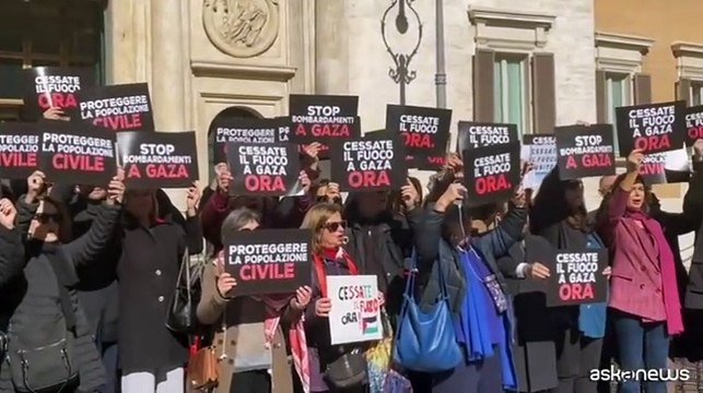Flash mob Intergruppo Pace a Montecitorio: cessate il fuoco a Gaza