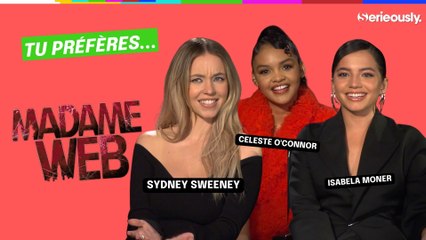 SYDNEY SWEENEY et le casting de MADAME WEB jouent à "Tu préfères..."