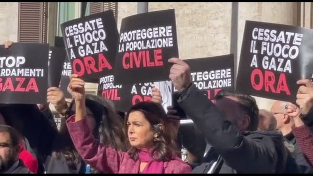 Flash mob Intergruppo Pace a Montecitorio: cessate il fuoco a Gaza