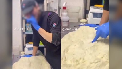 회전초밥 이어 피자...일본, 종업원이 반죽 '위생테러' 논란 / YTN