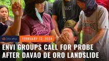 Calls for probe, shutdown of mining firm grow after Davao de Oro landslide