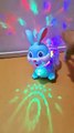 Musical Transparent Gear Rabbit Toy, 360 Degree Rotating Funny Bunny Toys with Flashing Light & Sound