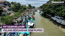 Ratusan Nelayan Pulang Bersandar di Pelabuhan Tasikagung Rembang Demi Pilpres
