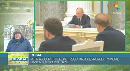 Presidente de Rusia destaca crecimiento del PIB de la nación