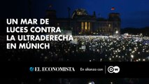 Un mar de luces contra la ultraderecha en Múnich