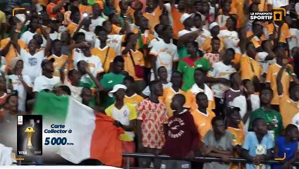 Le défilé des éléphants champions d'afrique au stade