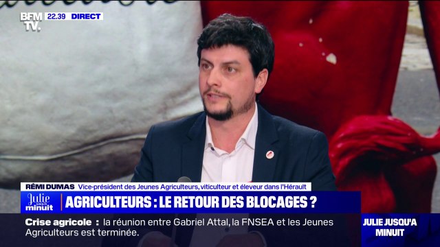 Rémi Dumas (vice-président des Jeunes Agriculteurs): On souhaite que le Salon [de l'agriculture] se déroule bien