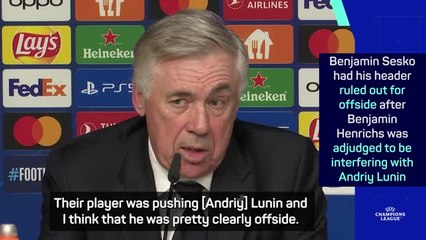 Tải video: RB Leipzig deserved their goal to be ruled out - Ancelotti