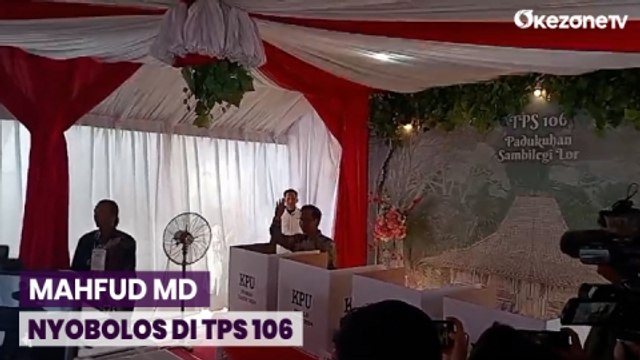 Momen Mahfud MD Nyoblos di TPS 10 Maguwoharjo Yogyakarta
