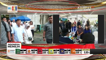 Jusuf Kalla Gunakan Hak Pilihnya di TPS Kebayoran Baru Jaksel